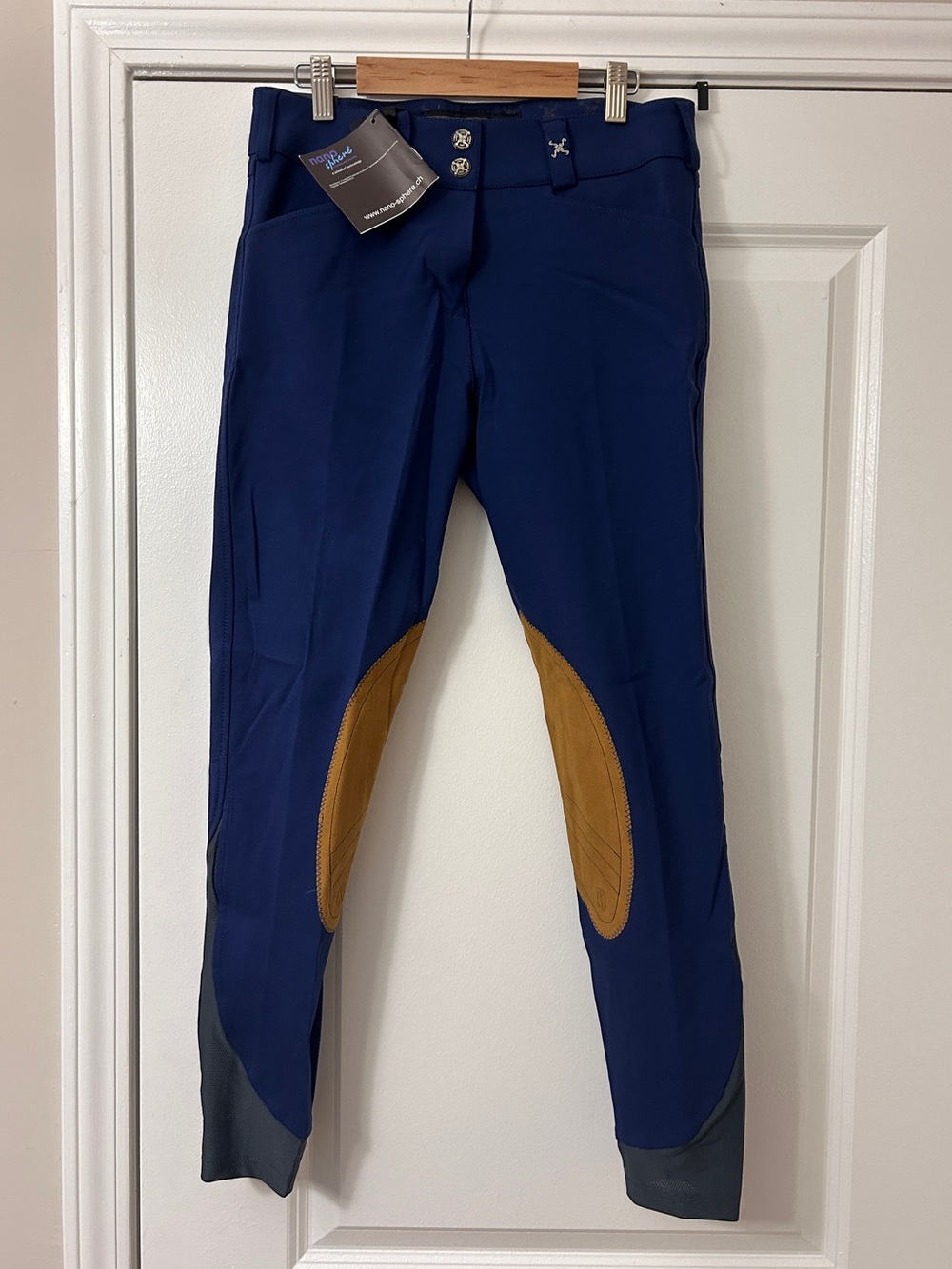 NWT Tredstep Solo Hunter Pro Knee Patch Breeches in Azzura Blue Size 28R